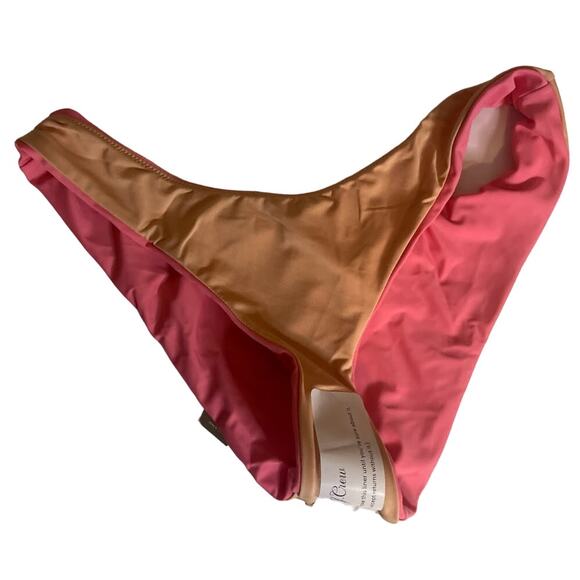 J Crew Pink Mid Rise Cheeky Bikini Bottom - Size Medium - NWT - Picture 5 of 5